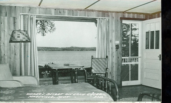 Weber Resort (Webers Resort, Gogebic Lodge) - Old Postcard View (newer photo)